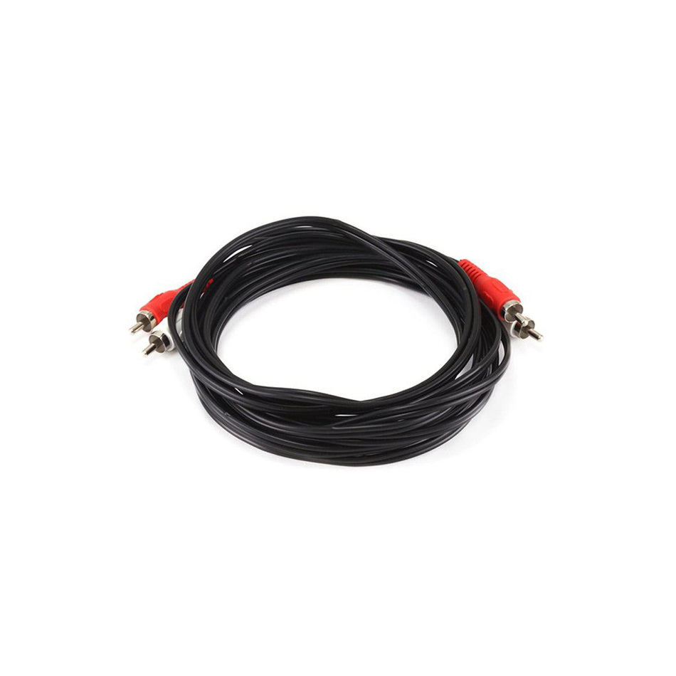 Monoprice Black Dual RCA to Dual RCA Stereo Audio Patch Cable, 12-foot