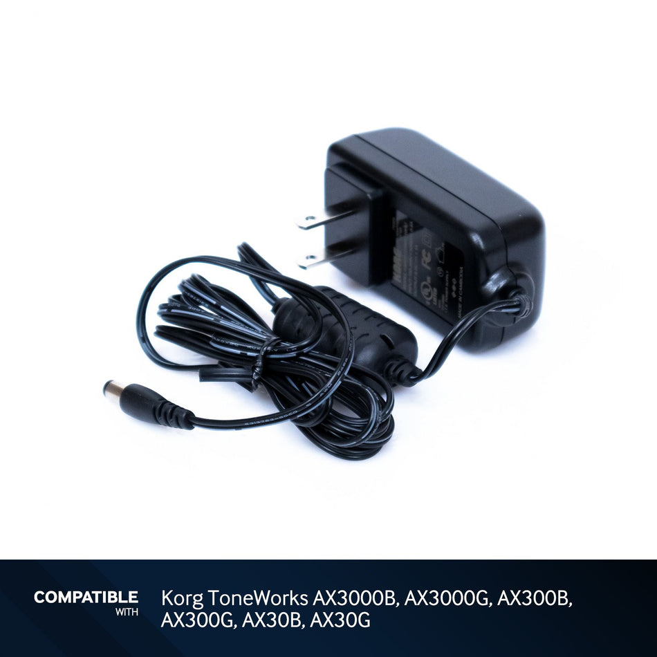 Korg Power Supply Adapter for ToneWorks AX3000B, AX3000G, AX300B, AX300G, AX30B, AX30G