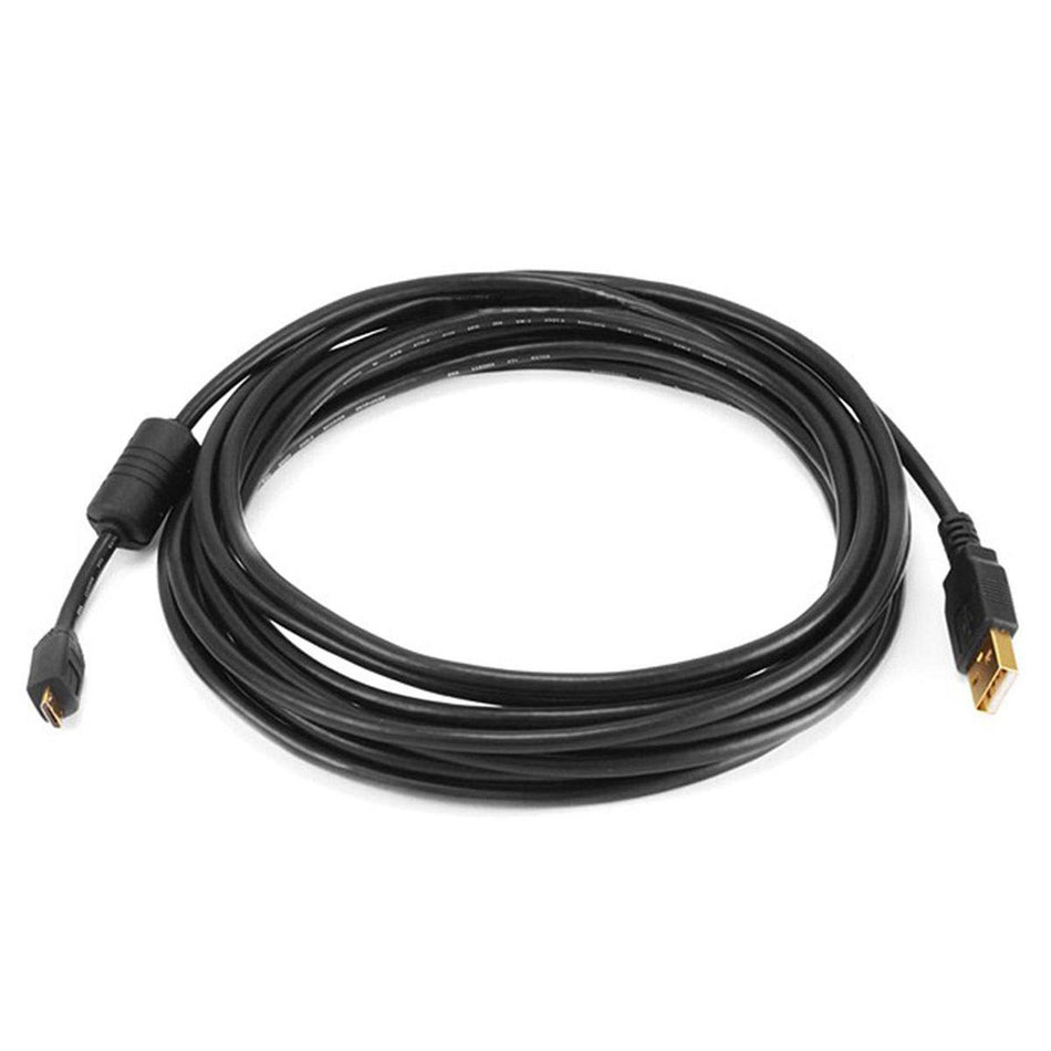 Monoprice Black USB-A to Micro B USB 2.0 Cable, 15-foot