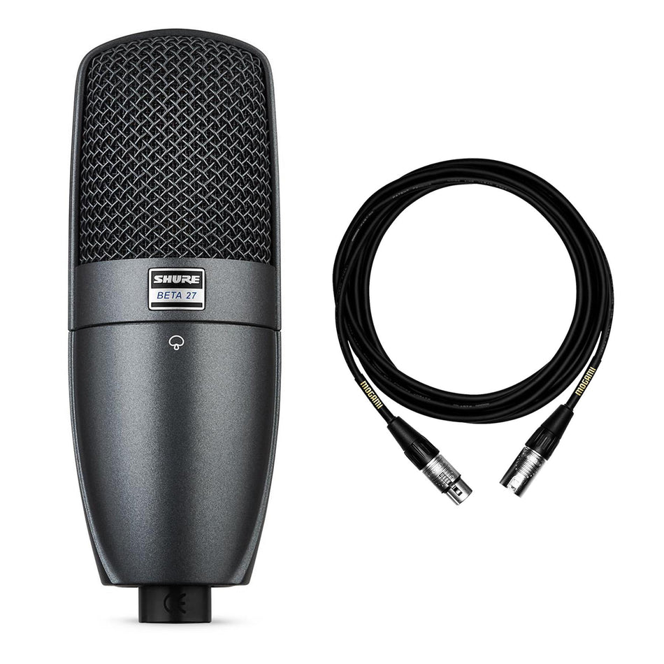 Shure Beta 27 Condenser Microphone Bundle with Mogami XLR Cable