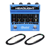 Radial Engineering Headlight Bundle with 2 10-foot 1/4" TS Instrument Cables