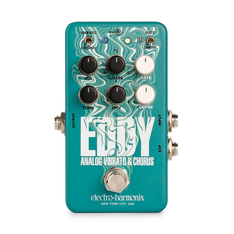 Electro-Harmonix Eddy Vibrato/Chorus Effects Pedal w/ Power Adapter EHX FX