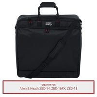 Gator Cases Mixer Bag fits Allen & Heath ZED-14, ZED-16FX, ZED-18 Mixers