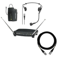 Audio-Technica ATW-901a/H Headset Wireless System Bundle with Mogami XLR Cable