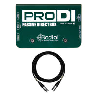Radial Engineering ProDI Direct Box Bundle with Mogami XLR Microphone Cable