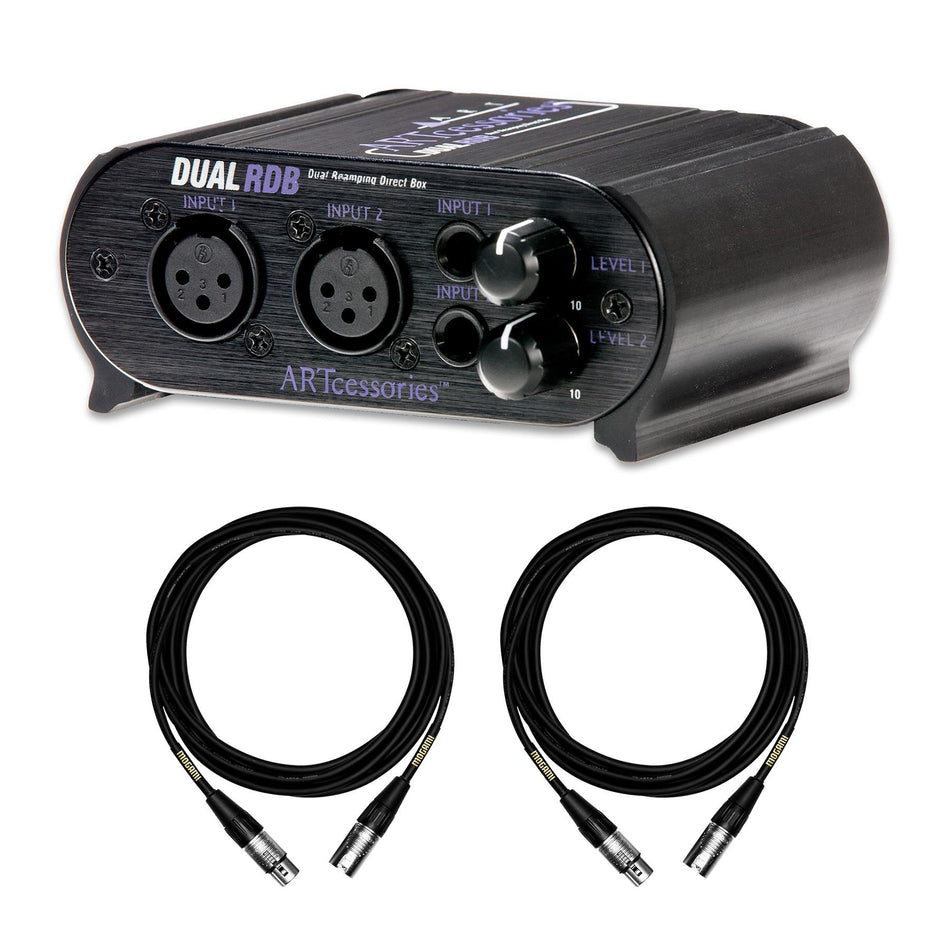 ART Dual RDB Stereo Reamping Interface Bundle with 15-foot XLR Mogami Cables