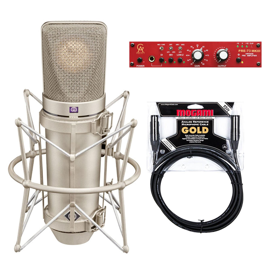 Neumann U67 Studio Microphone Bundle with Golden Age Project PRE73 MK3 & Mogami Gold XLR Cable