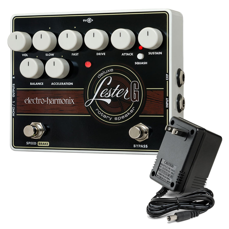 Electro-Harmonix Lester G Deluxe Rotary Speaker Emulator Effects Pedal w/ PSU FX