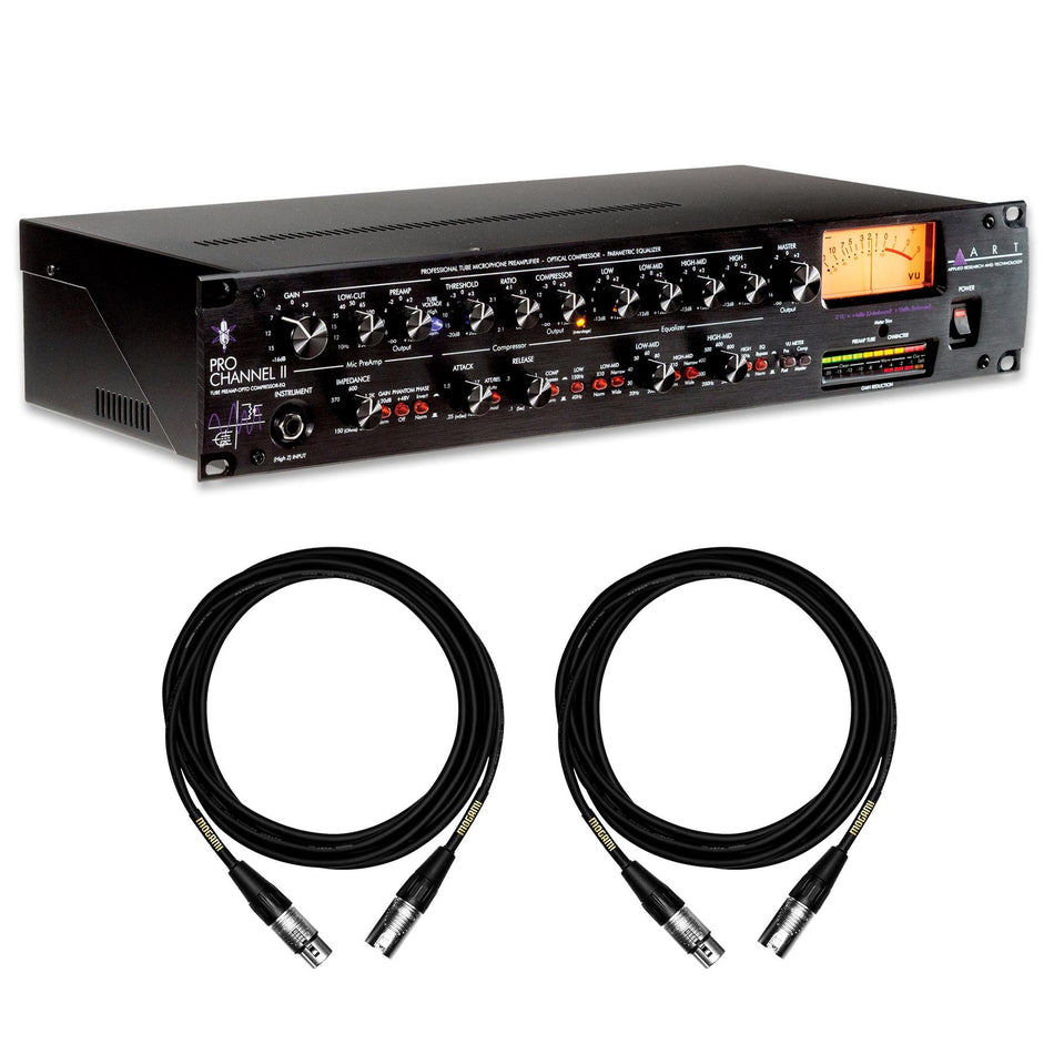 ART Pro Channel II Channel Strip Bundle with 2 15-foot XLR Mogami Cables