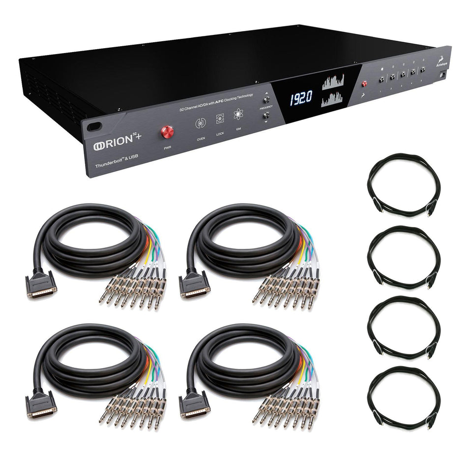 Antelope Audio Orion 32+ | Gen 3 w/ Hosa DSUB Snakes & Optical Cables Bundle