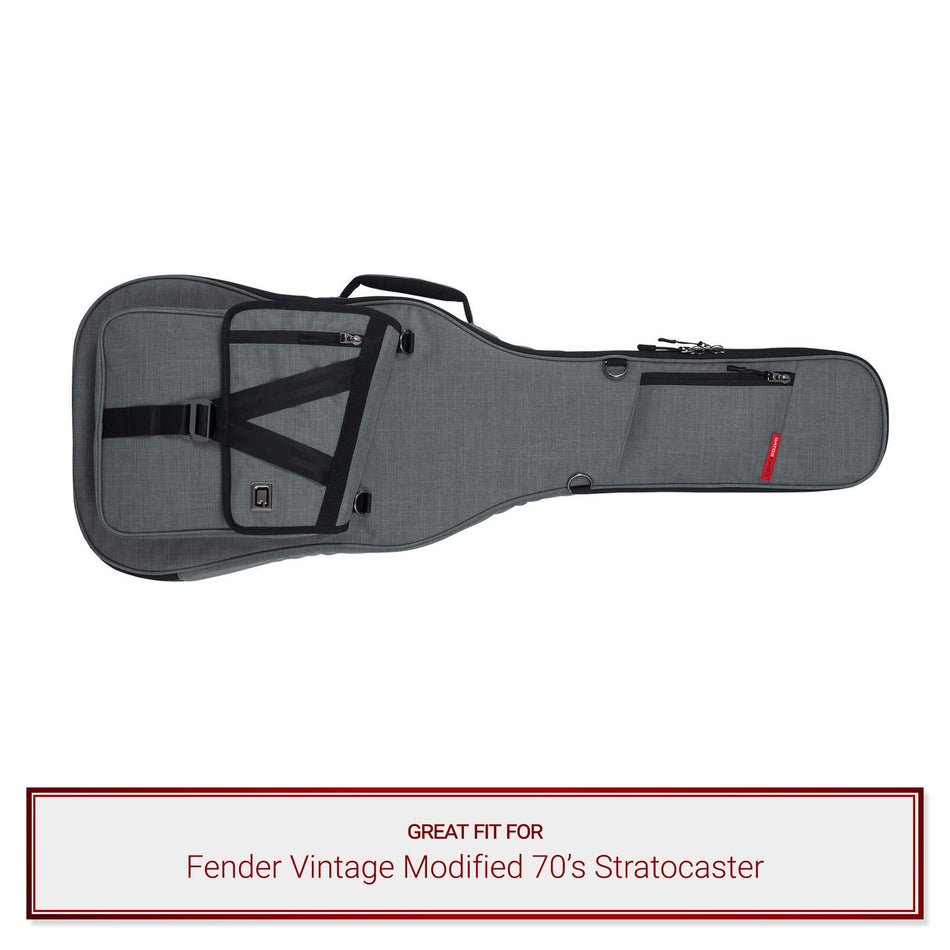 Grey Gator Case fits Fender Vintage Modified 70's Stratocaster