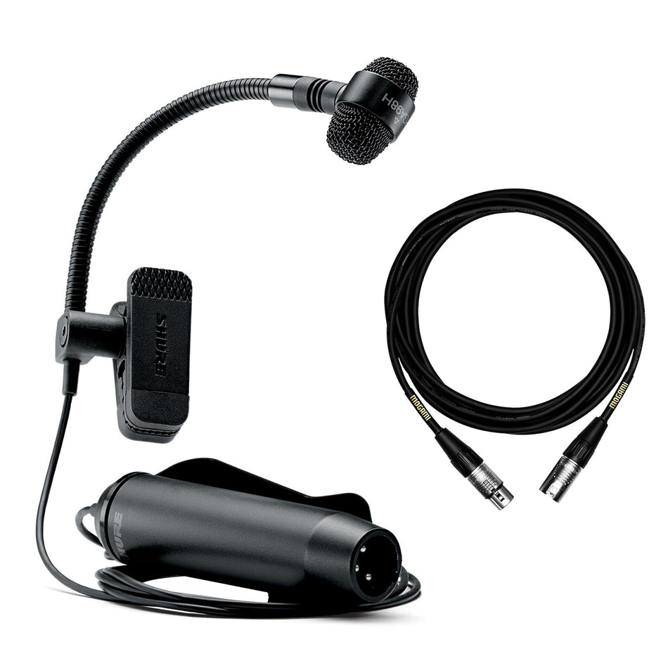 Shure PGA98H-XLR Woodwind/Brass Microphone Bundle with 15-foot Mogami XLR Cable