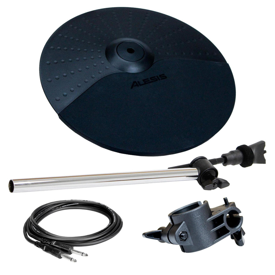 Alesis 10" Single-Zone Cymbal Pad w/ Support Arm, Clamp, 1/4" Cable Bundle
