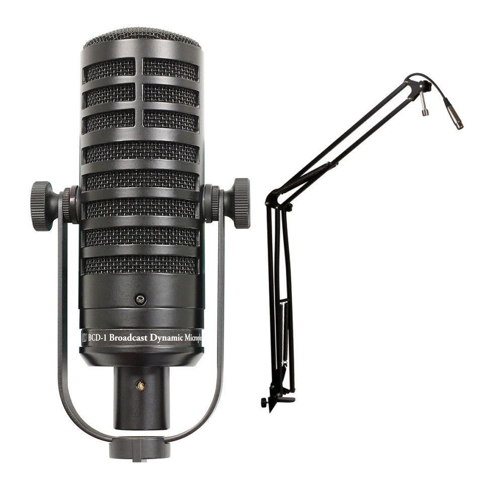 MXL BCD-1 Microphone w/ Desktop Boom Arm Podcasting Bundle