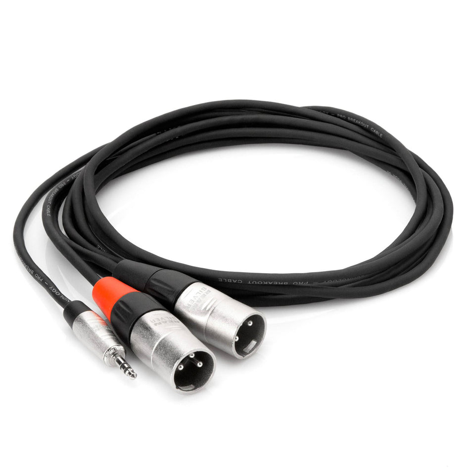 Hosa HMX-006Y 6-foot Pro 1/8" (3.5 mm) TRS to Dual XLR Male Breakout Y-Cable