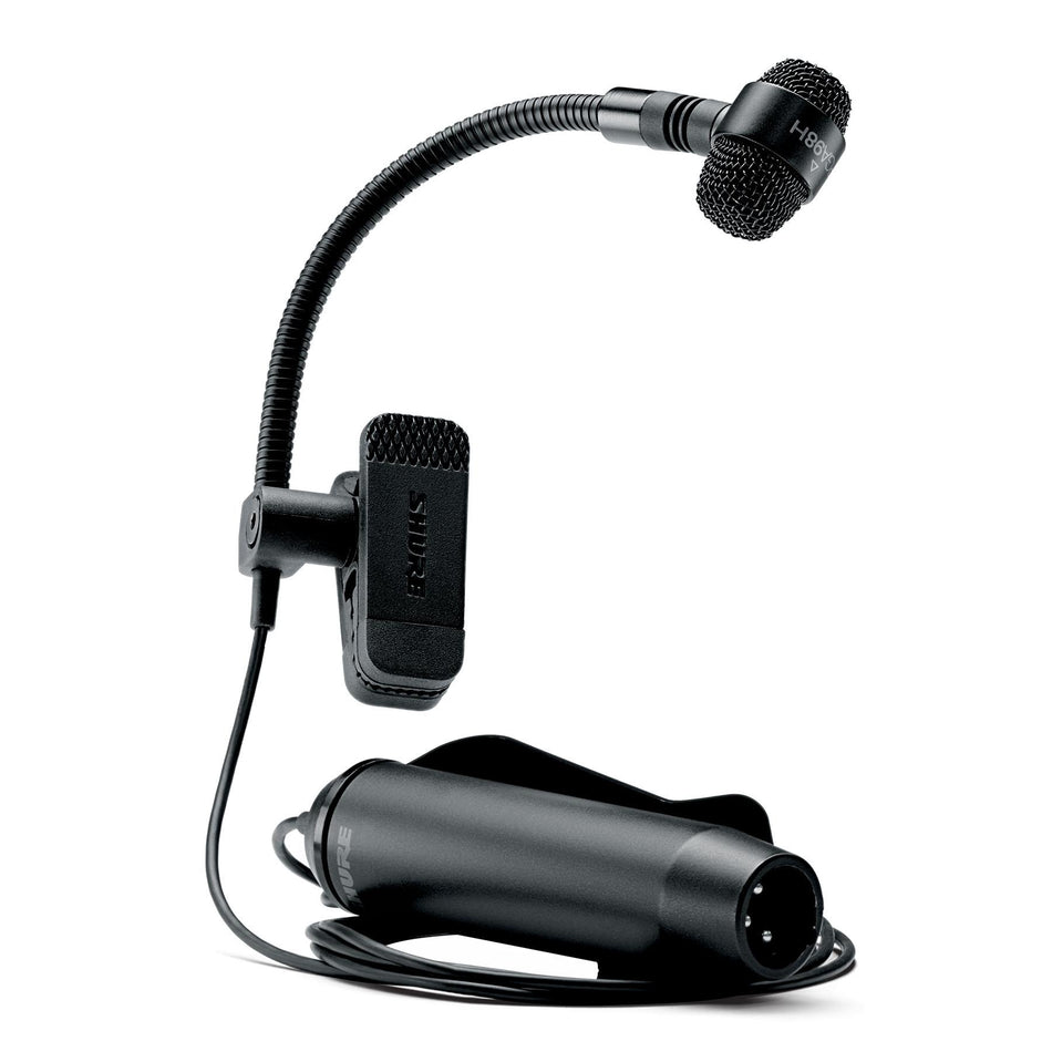 Shure PGA98H-XLR Cardioid Condenser Horn Instrument Clip Microphone