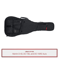 Gator Charcoal Transit Case fits Martin D-42, DC-15E, DC-16RE Aura