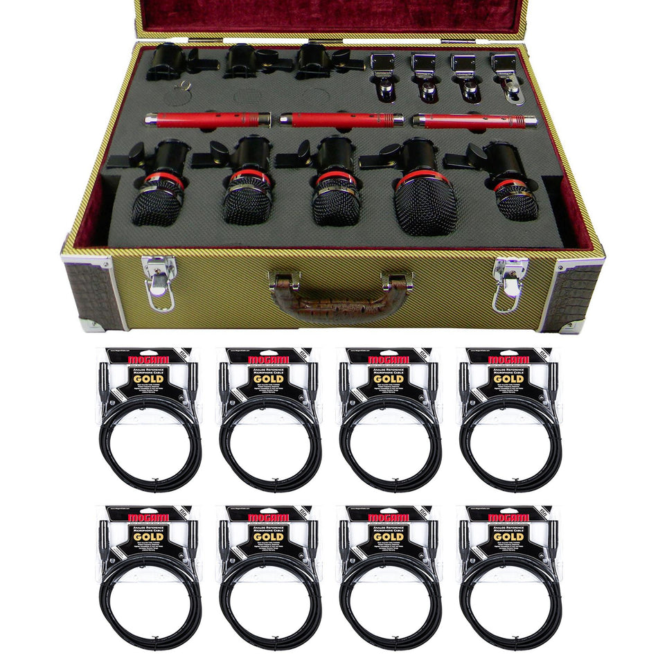 Avantone CDMK-8 Drum Microphone Kit Bundle with 8 Mogami Gold Studio Cables