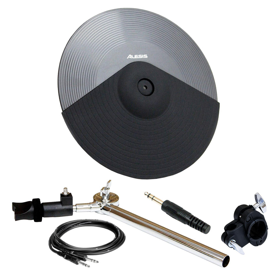 Alesis 16" 3-Zone Cymbal Pad Bundle with Support Arm, Clamp, Cable, Dummy Plug