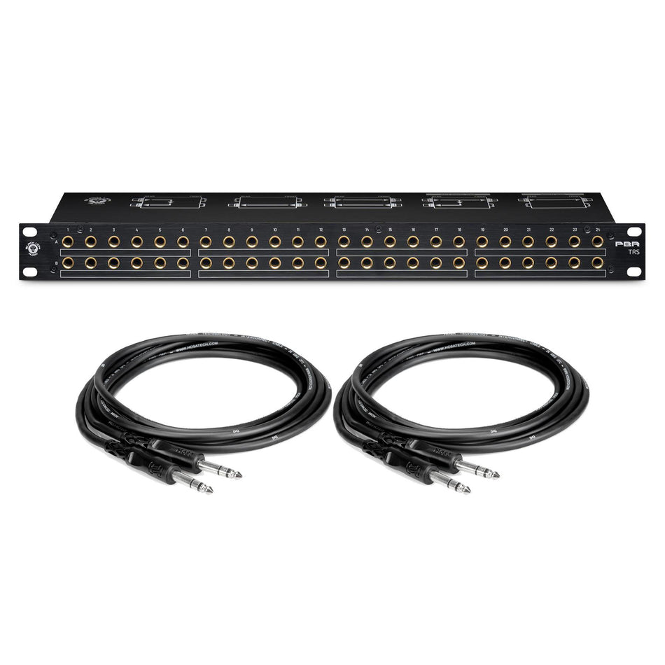 Black Lion Audio PBR TRS 48-Point 1/4" Patchbay Bundle with TRS Cables
