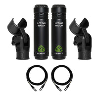 Lewitt LCT 040 Match Stereo Pair Bundle with 2 15ft Mogami XLR Microphone Cables