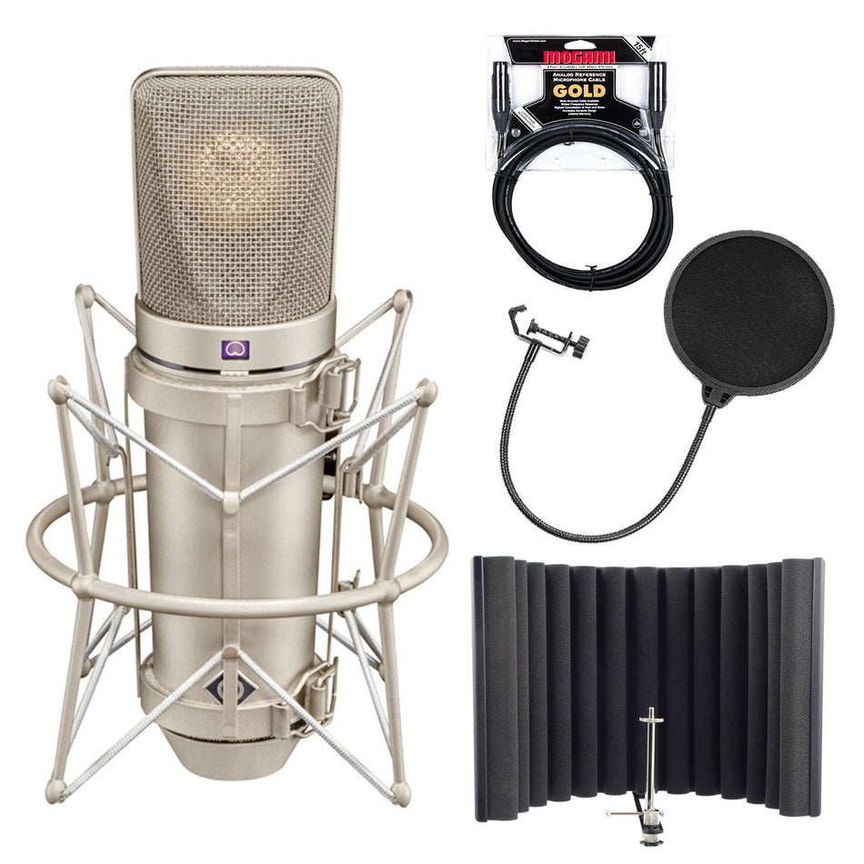 Neumann U67 Studio Microphone Bundle with sE Electronics RF-SPACE Filter, Mogami Gold XLR CAble, Pop Filter