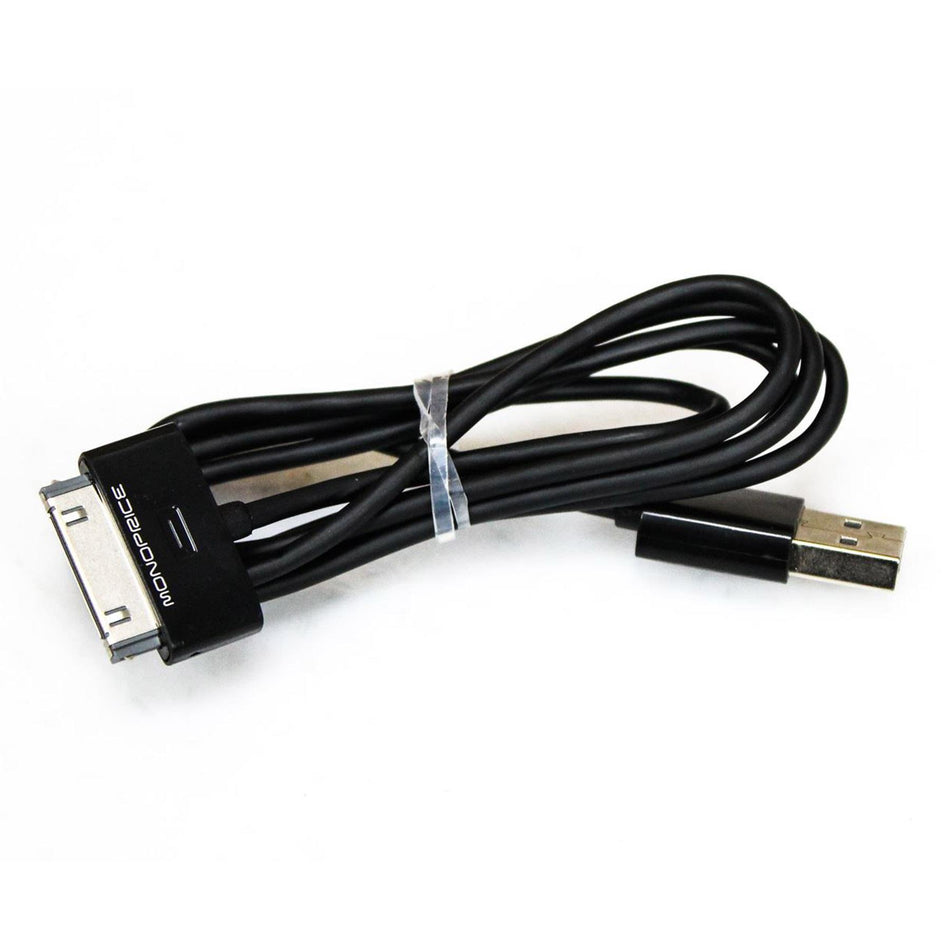 Monoprice Black USB-A to 30-pin iPad Sync Cable, 3-foot