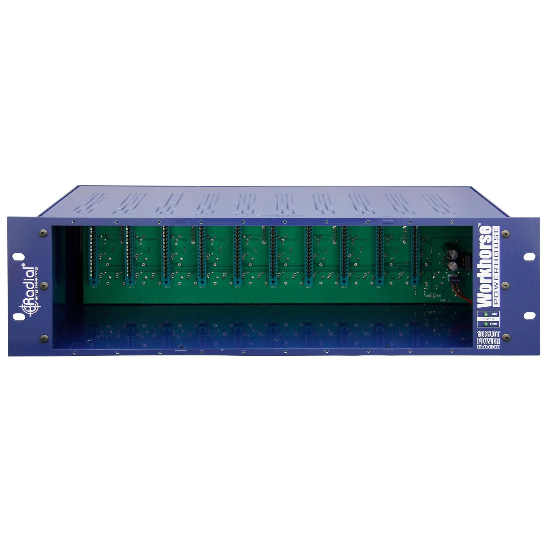 Radial Workhorse Powerhouse 10-Slot 500-Series Power Supply Rack Work ...