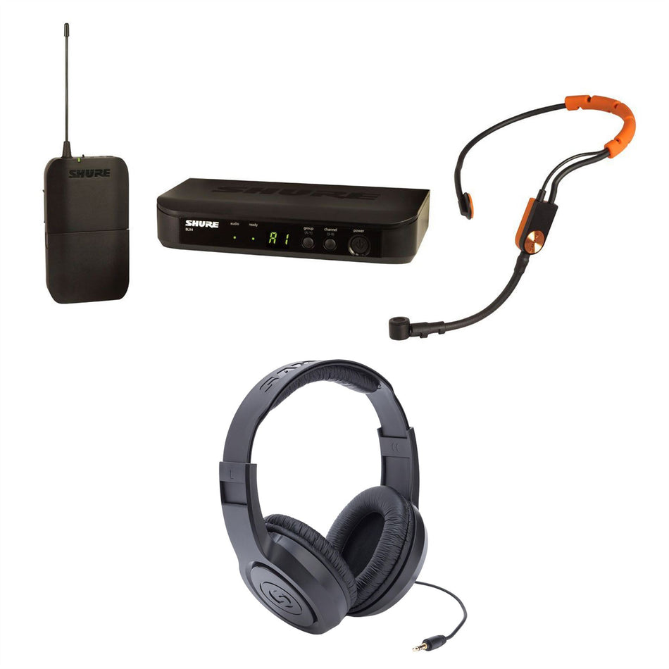 Shure BLX14-SM31 (J11) Wireless Set Bundle with Samson SR350 Headphones