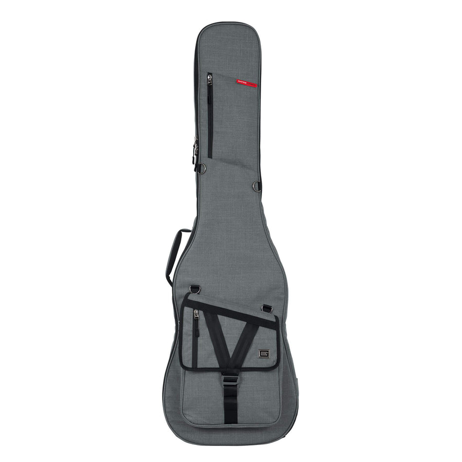 Gator GT-BASS-GRY Gray Transit Series Padded Gig Bag for Electric Bass Guitars