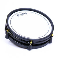 Alesis 10" White Dual-Zone Drum Pad with Brass Hardware for Electronic Drum Kits
