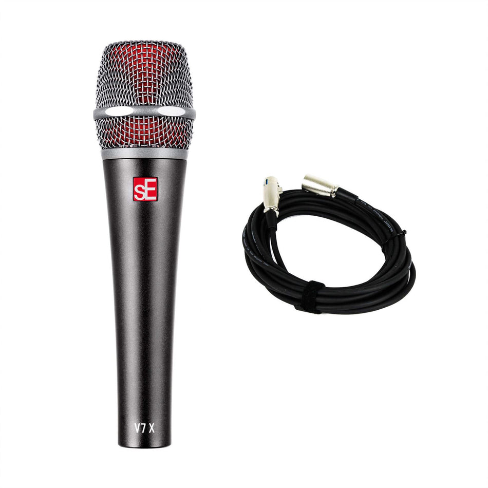 sE Electronics V7-X Dynamic Vocal Microphone Bundle with 20-foot XLR Cable