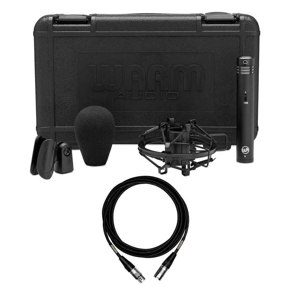 Warm Audio WA-84 Black Microphone Bundle with 15-foot Mogami XLR Microphone