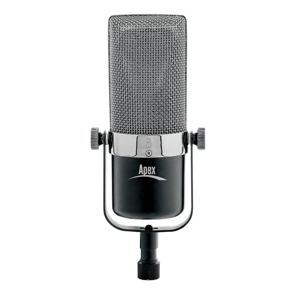 Apex 210B Large Element Ribbon Microphone with Built-In XLR Mic Cable
