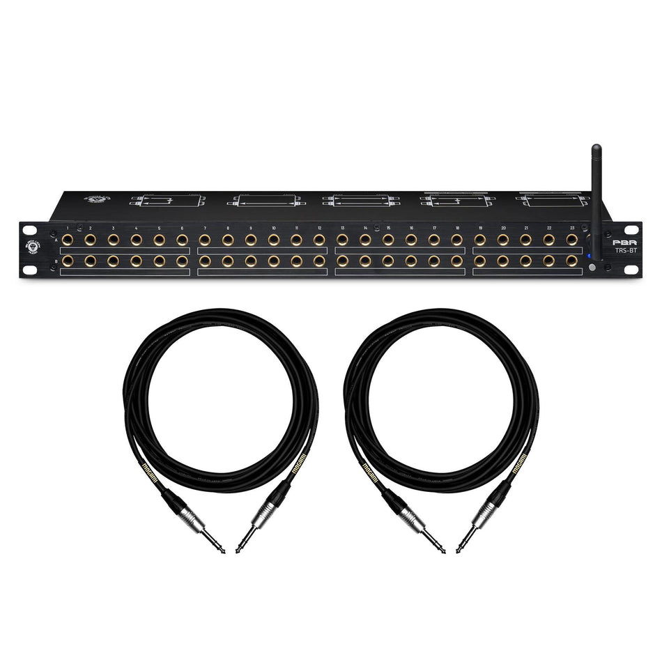 Black Lion Audio PBR TRS BT 48-Point 1/4" Patchbay w/ Mogami TRS Cables Bundle