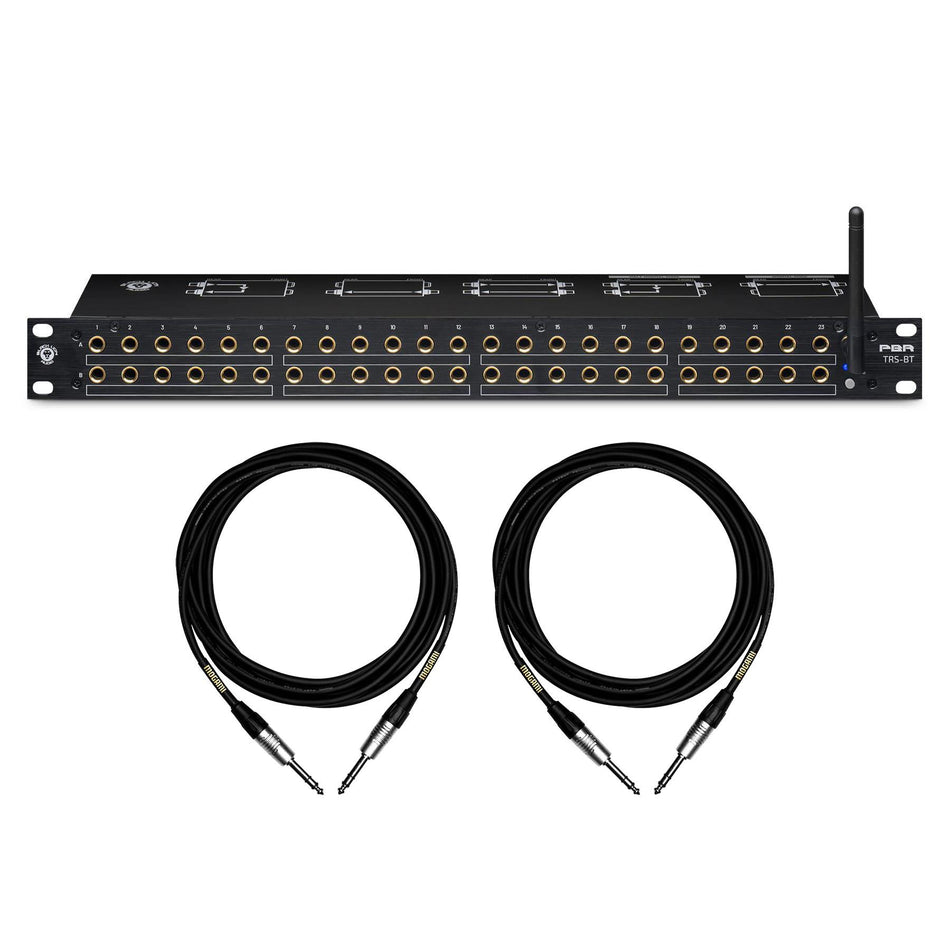 Black Lion Audio PBR TRS-BT 48-Point 1/4" Patchbay Bundle with Mogami TRS Cables