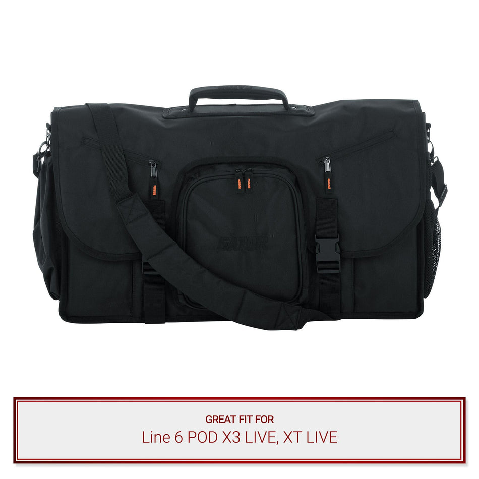 Gator Cases 25" Messenger Bag fits Line 6 POD X3 LIVE, XT LIVE