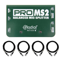 Radial Engineering ProMS2 Passive Microphone Splitter Bundle with Mogami XLR Cables