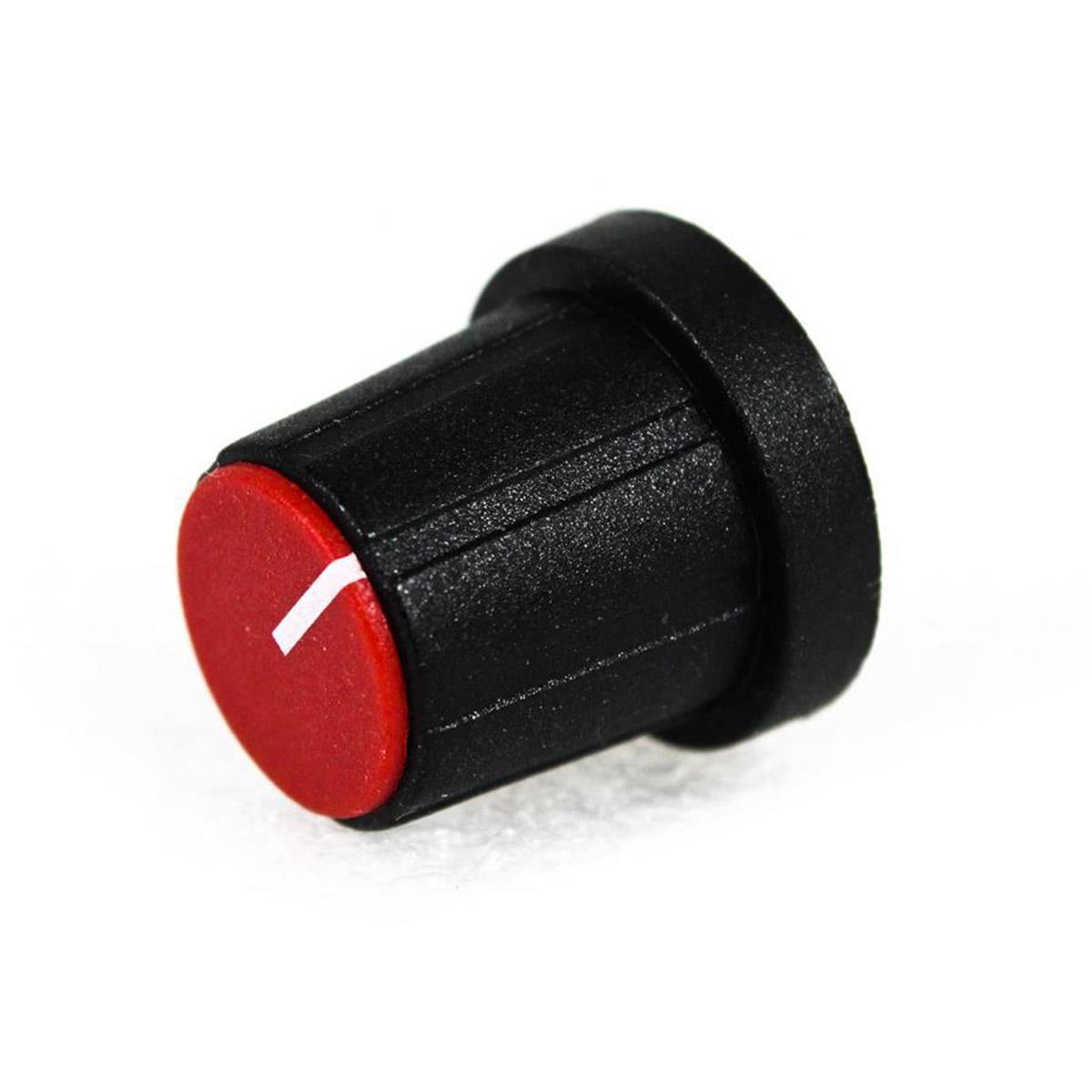 PixelGear Black D-Shaft Knob w/ Red Cap & White Indicator Line for